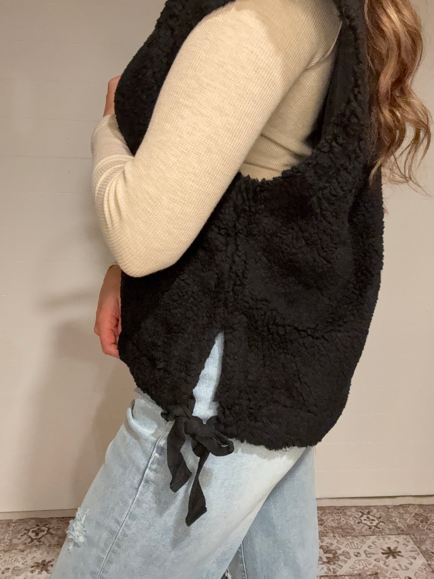 Oversized Sherpa Vest