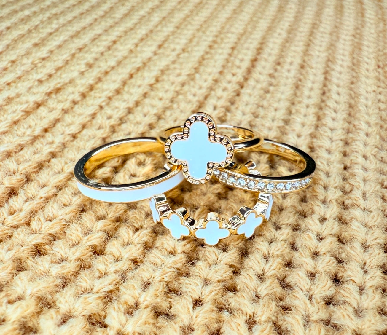White Clover Rings