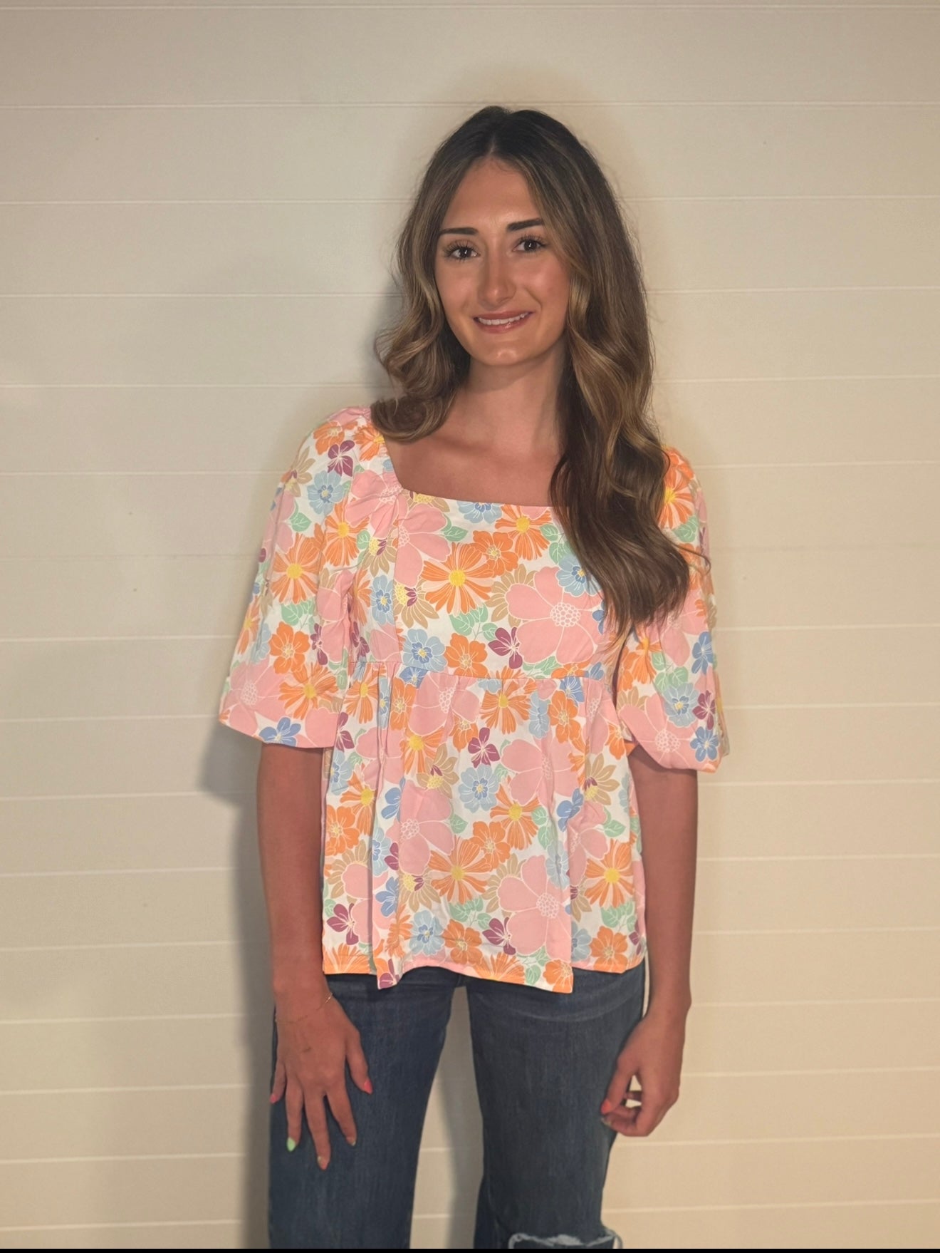 Floral Baby Doll Blouse