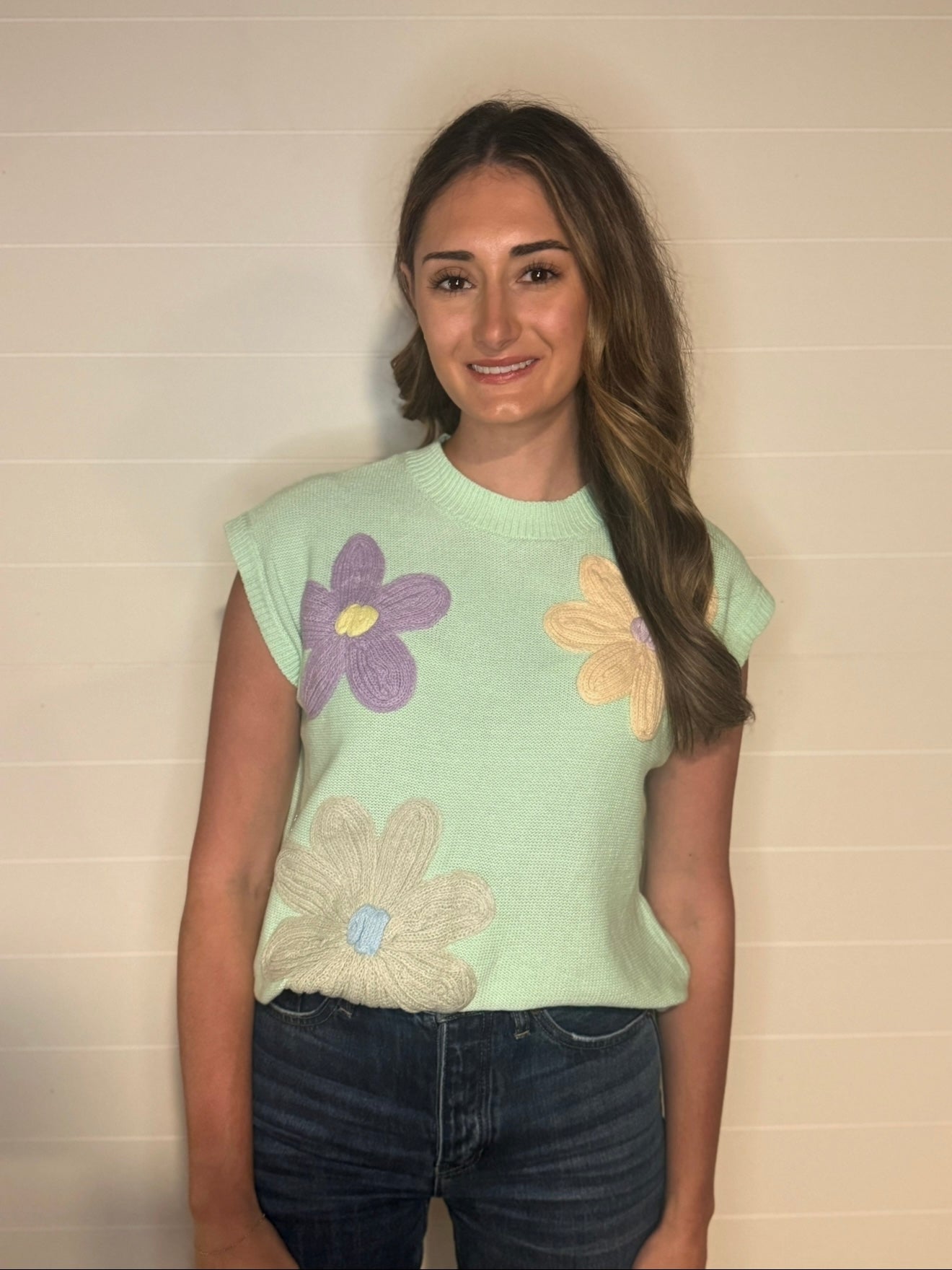 Flower Knit Sweater