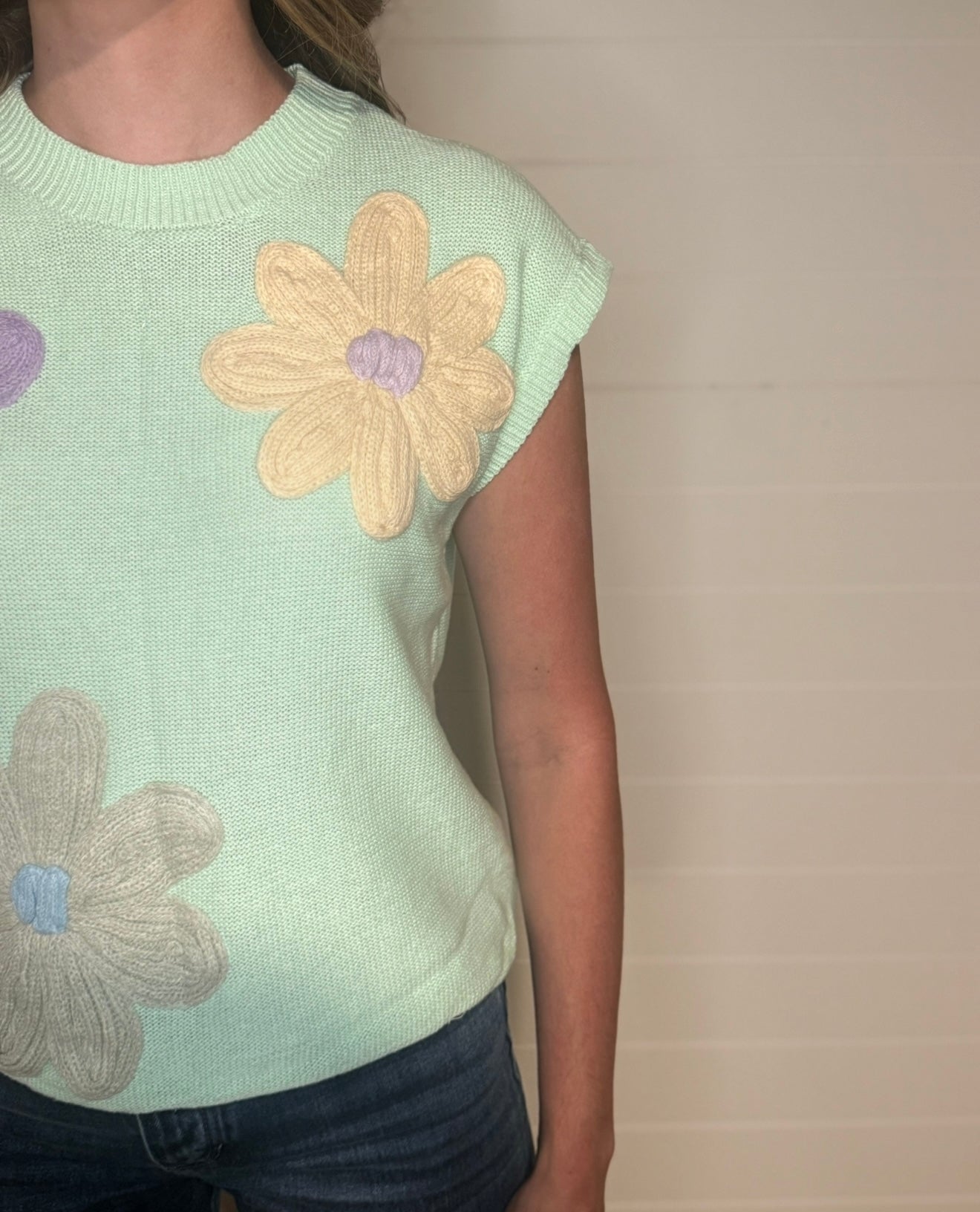 Flower Knit Sweater