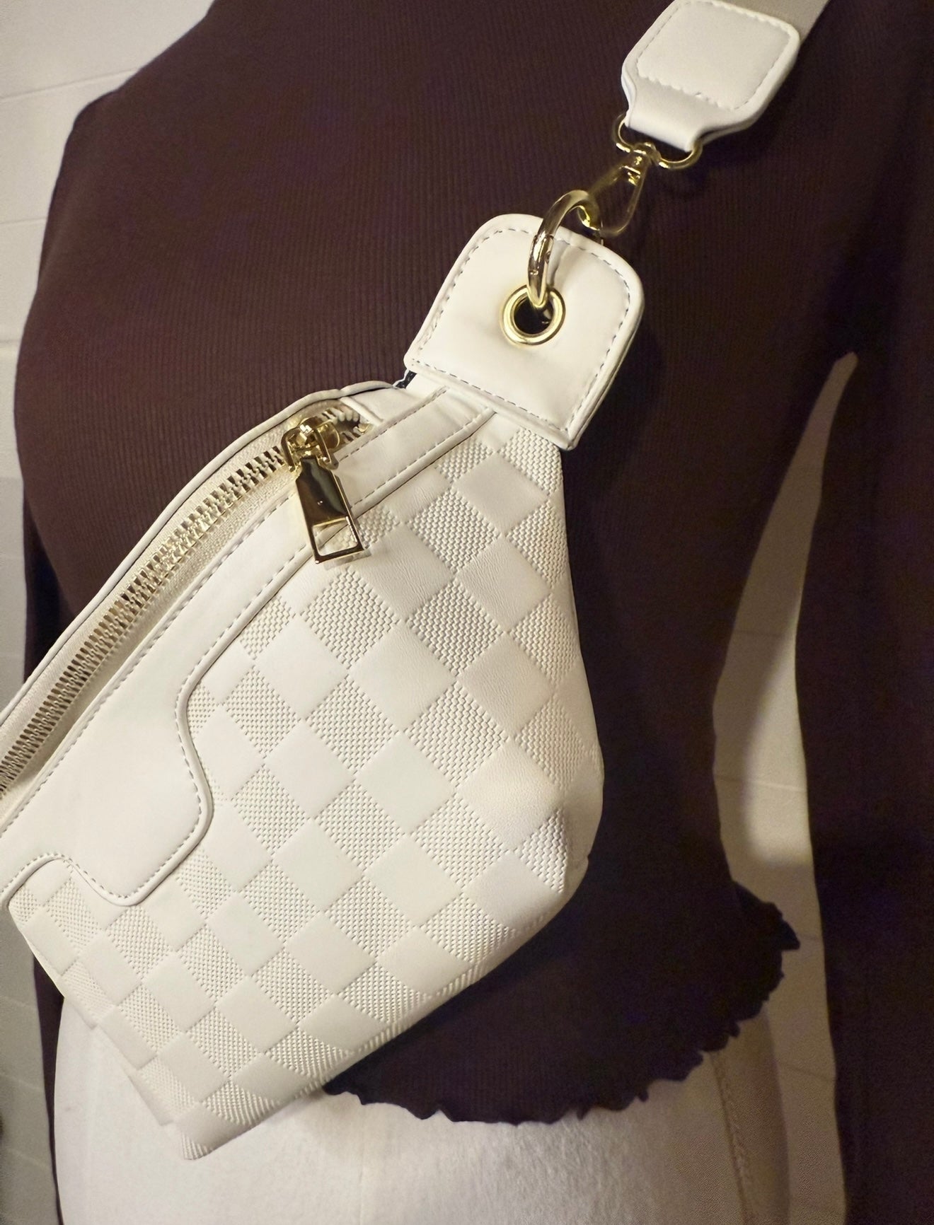 Checkered Crossbody
