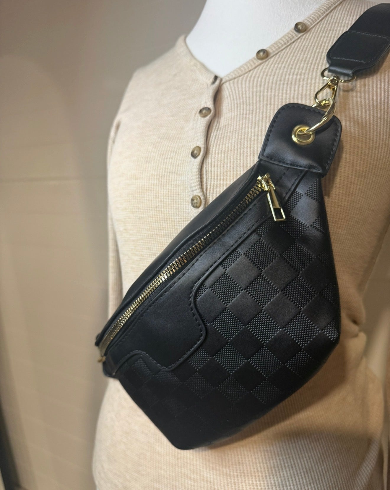Checkered Crossbody