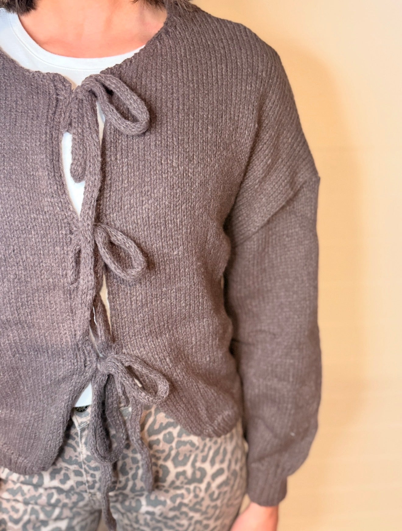 Bow Tie Sweater Jacket