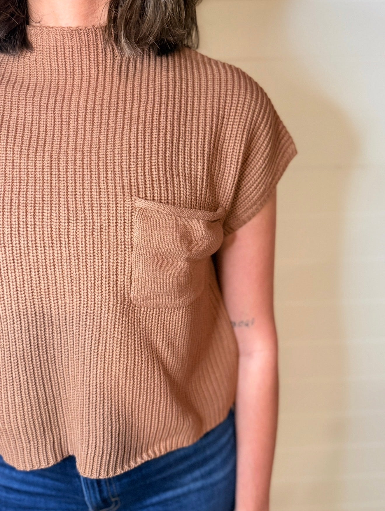 Patch Pocket Knit Sweater