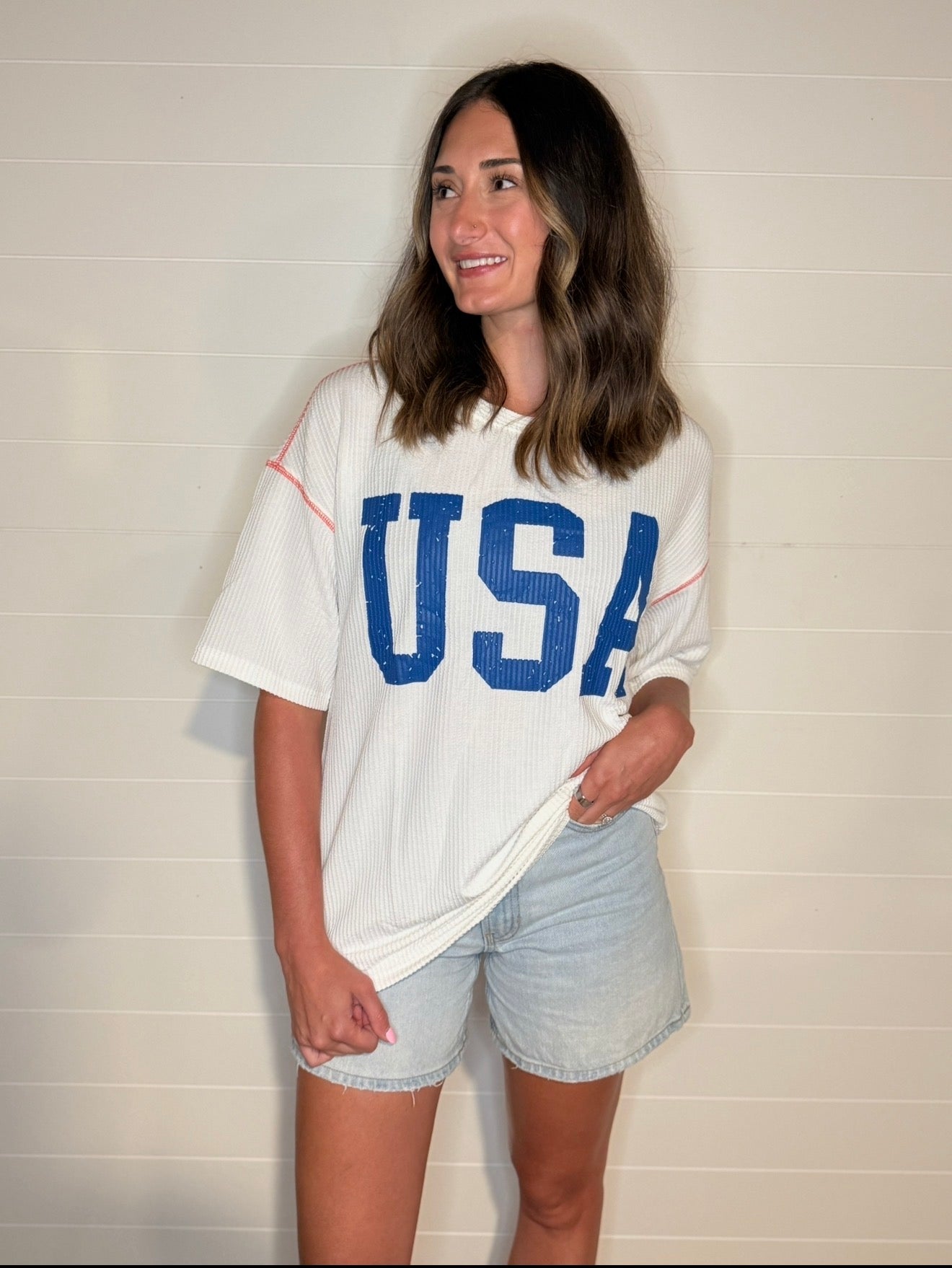 USA Half Sleeve Top