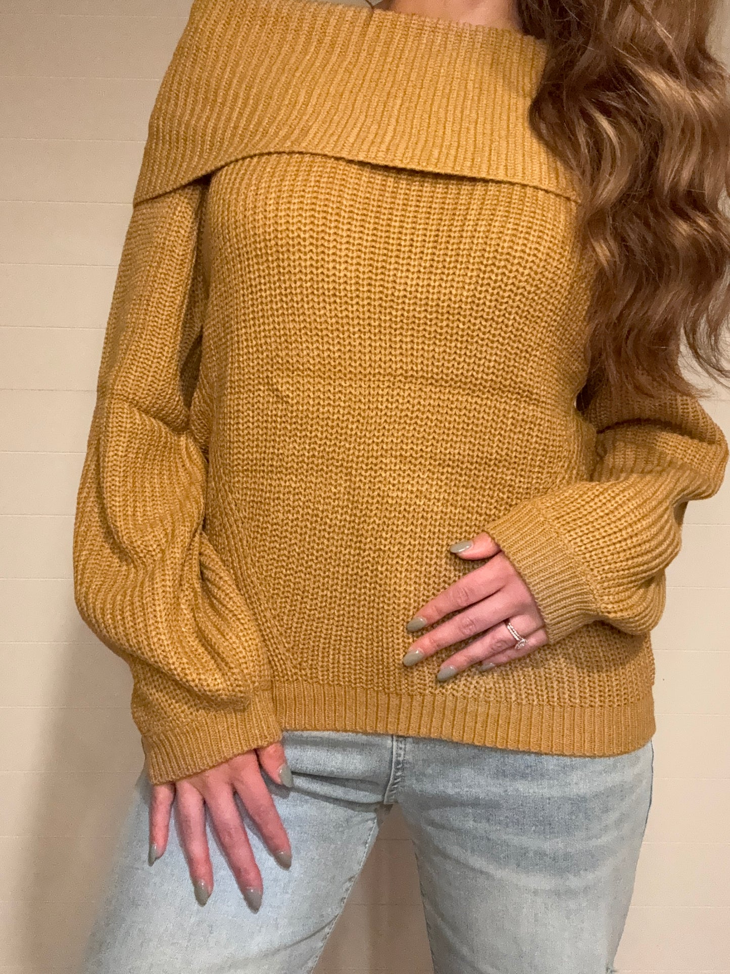 Off The Shoulder Knit Sweater