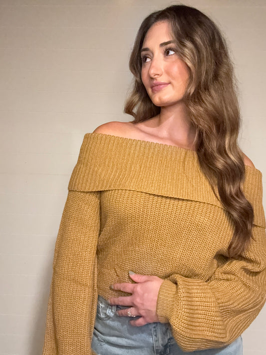 Off The Shoulder Knit Sweater