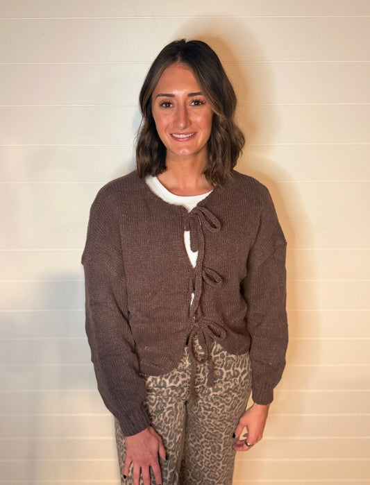 Bow Tie Sweater Jacket