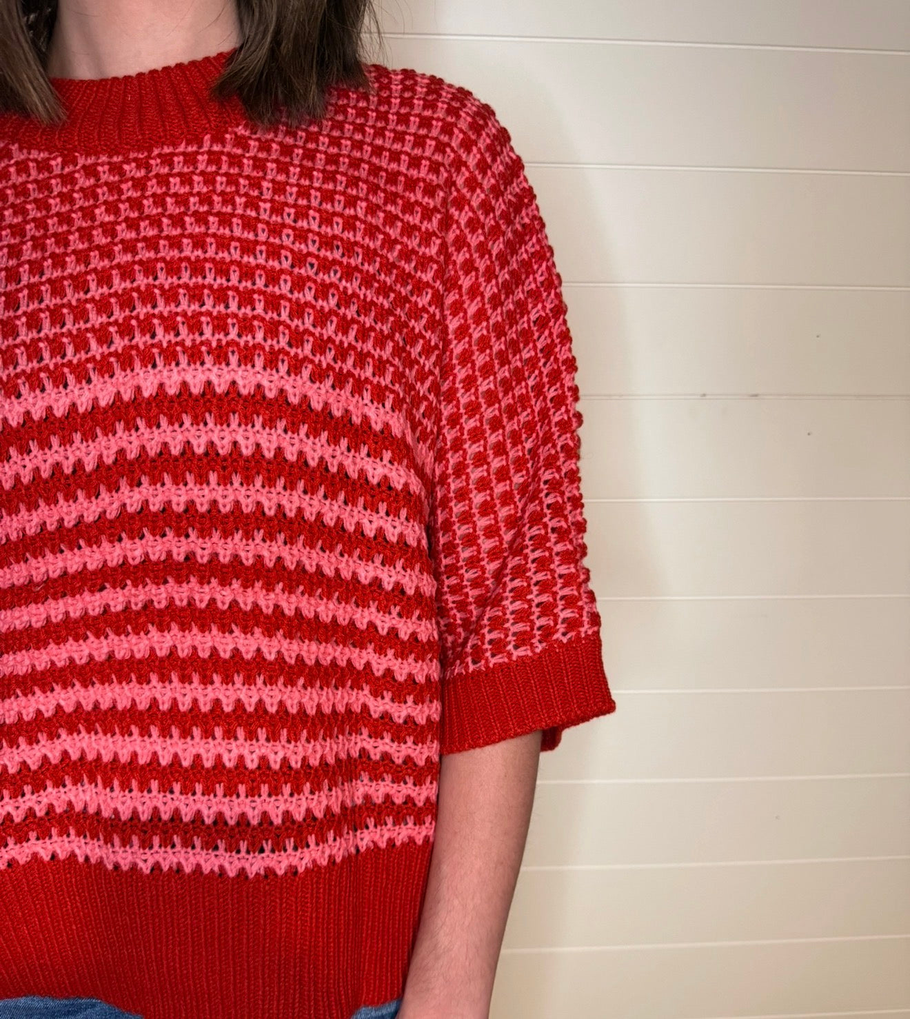 Valentine Color Block Sweater